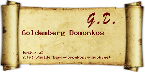 Goldemberg Domonkos névjegykártya